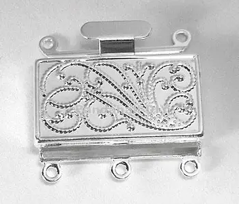 Multi-strand Box Clasps, Brass, Nickel Free, Platinum Color, about 21mm wide 23mm long, 5mm thick; hole: 1.5mm
Multi-strand Box Clasps, Brass, Nickel Free, Platinum Color, about 21mm wide 23mm long, 5mm thick; hole: 1.5mm