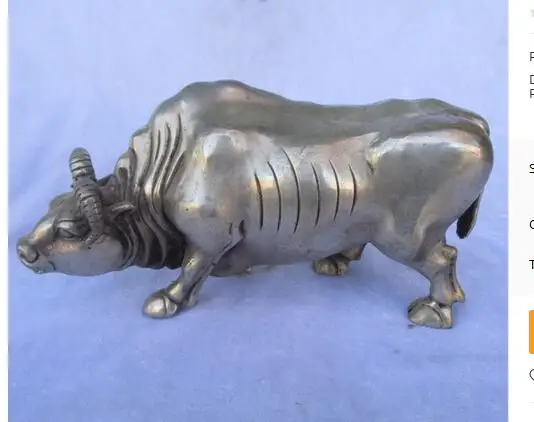 6 inch Tibetan silver carved Cattle statue/Chinese Folk art OX Sculpture Tibet Silver decoration bronze factory
6 inch Tibetan silver carved Cattle statue/Chinese Folk art OX Sculpture Tibet Silver decoration bronze factory