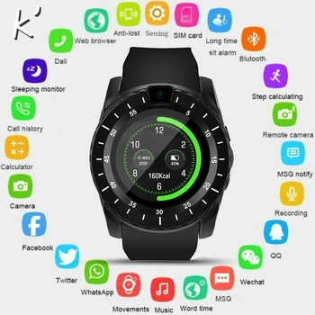 Smart Watch V88 Men Bluetooth Sport Watches Women Ladies Rel gio Smartwatch with Camera Sim Card Slot Android Phone PK V8 A1
Smart Watch V88 Men Bluetooth Sport Watches Women Ladies Rel gio Smartwatch with Camera Sim Card Slot Android Phone PK V8 A1
