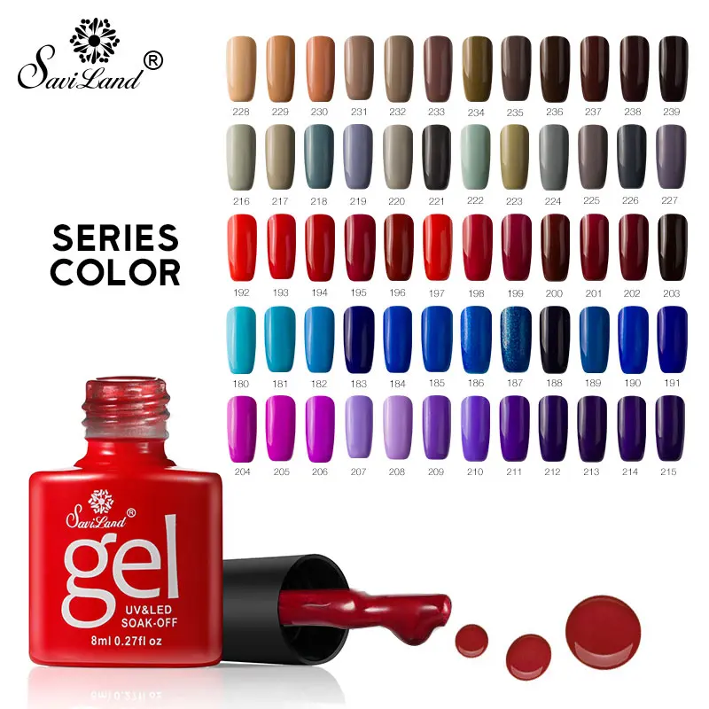 Saviland 60 Colors Hybrid Gel Varnish UV Gel Nail Polish Soak Off Enamel Painting Red Blue Grey Nail Art Decoration for Nails
Saviland 60 Colors Hybrid Gel Varnish UV Gel Nail Polish Soak Off Enamel Painting Red Blue Grey Nail Art Decoration for Nails