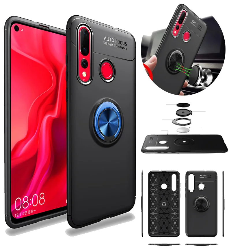 For Huawei Nova 4 Magnetic Finger Ring Stand Car Holder Phone Shell For Nova4 Fashion Full Rubber Armor Anti-knock Back Cover
For Huawei Nova 4 Magnetic Finger Ring Stand Car Holder Phone Shell For Nova4 Fashion Full Rubber Armor Anti-knock Back Cover