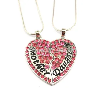 30set a lot mother and daughter pink crystal heart pendant family necklace set with snake chain
30set a lot mother and daughter pink crystal heart pendant family necklace set with snake chain