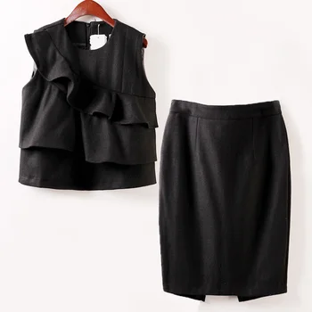 2016 spring autumn elegant wome two piece outfits ladies sleeveless woolen women 2 piece skirt sets
2016 spring autumn elegant wome two piece outfits ladies sleeveless woolen women 2 piece skirt sets