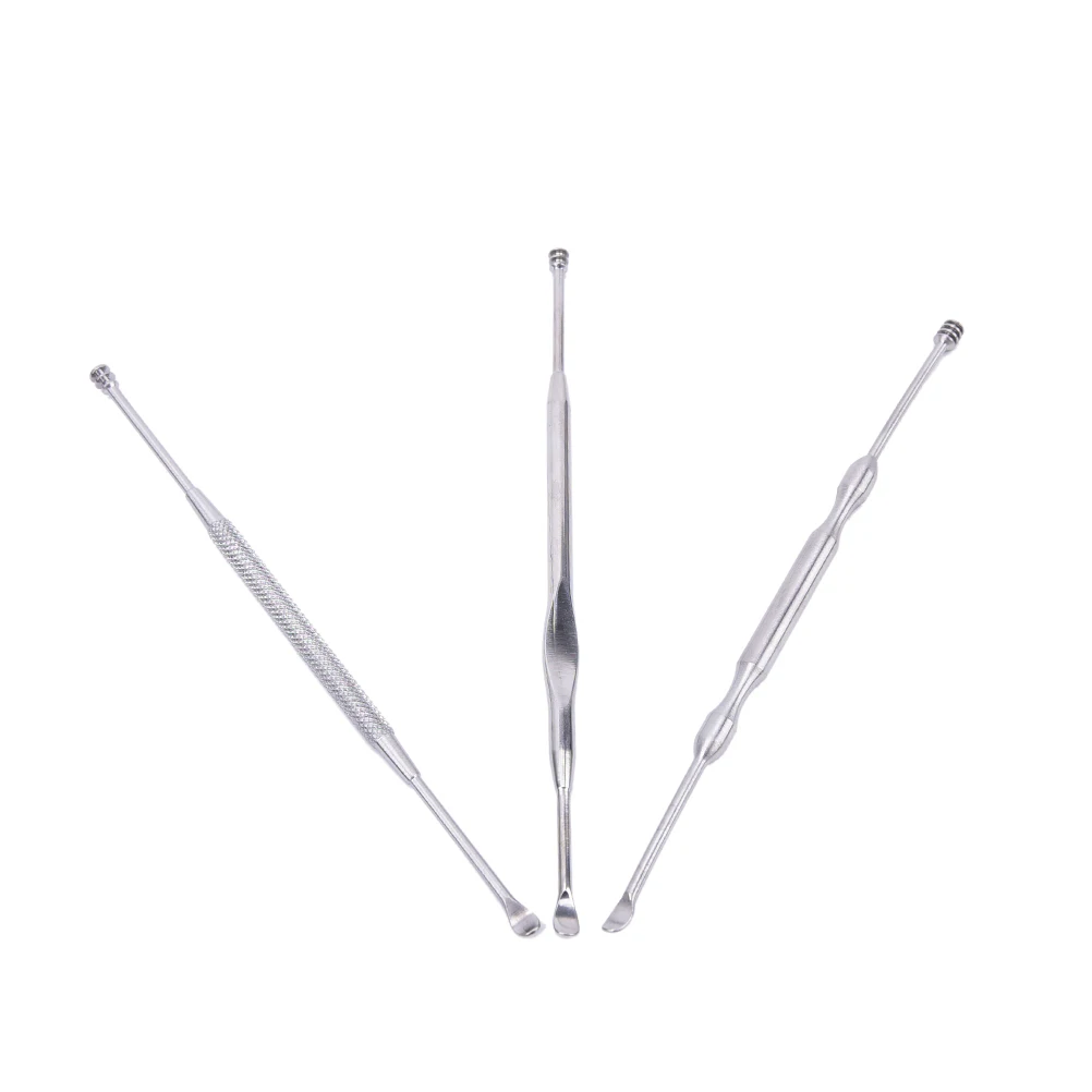 3pcs/lot Stainless Steel Silver Earpick Wax Remover Curette Cleaner Health Care Tools Ear Pick 3 Kinds of Handle Design
3pcs/lot Stainless Steel Silver Earpick Wax Remover Curette Cleaner Health Care Tools Ear Pick 3 Kinds of Handle Design