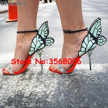 Laser Butterfly Mixed Color Open Toe Thin heels Sandals Sexy zapatos de mujer Buckle Strap Pumps Shoes Classic Lady High Heels
Laser Butterfly Mixed Color Open Toe Thin heels Sandals Sexy zapatos de mujer Buckle Strap Pumps Shoes Classic Lady High Heels
