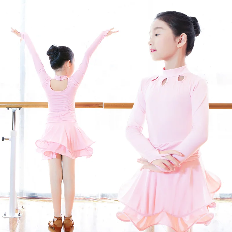 Girls Pink Latin Dance Dress Stand Collar Tango Ballroom Dancewear Kids Latin Practice Costumes
Girls Pink Latin Dance Dress Stand Collar Tango Ballroom Dancewear Kids Latin Practice Costumes