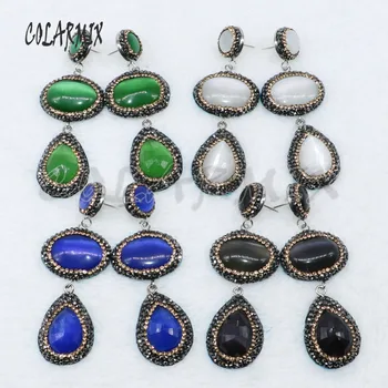 4Pairs Mix color Tiny stone earrings pave rhinestone &pearls earrings Drop earrings hollow round gift for lady 4884
4Pairs Mix color Tiny stone earrings pave rhinestone &pearls earrings Drop earrings hollow round gift for lady 4884