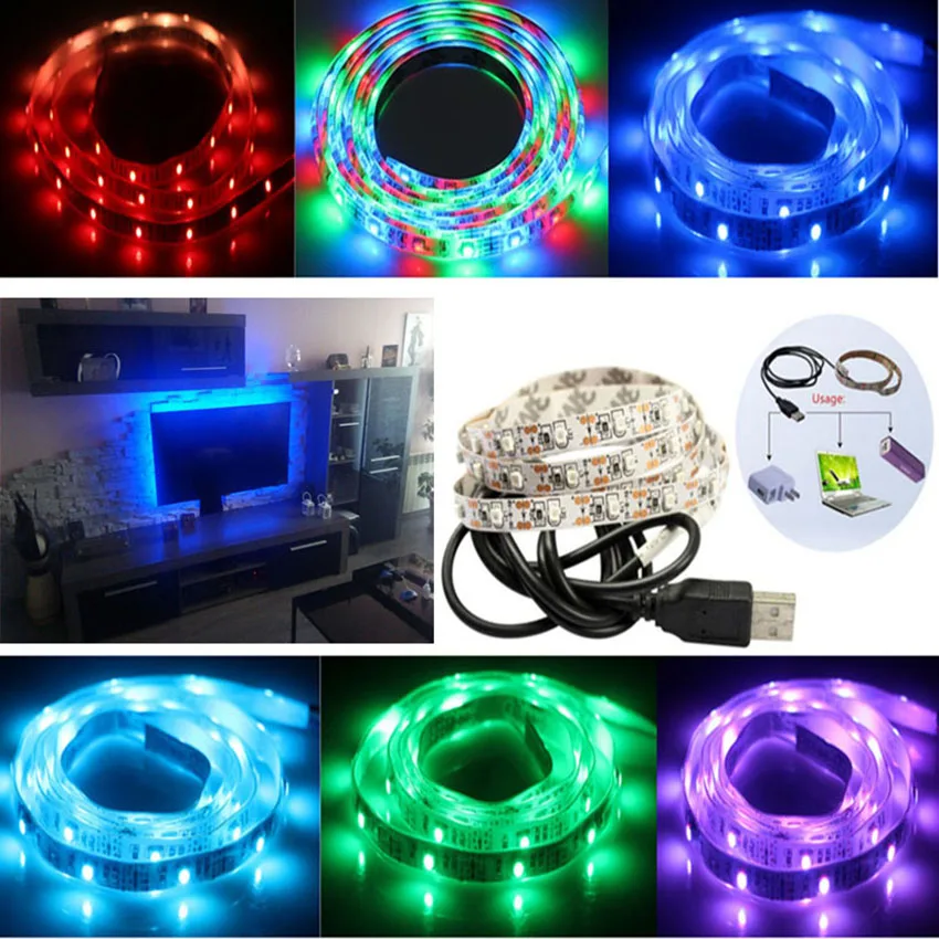 hot USB Cable Power 0.5M 1M 2M 3M 4M USB LED Strip Light DC 5V 3528 SMD Waterproof Flexible tape ribbon For TV Background Light
hot USB Cable Power 0.5M 1M 2M 3M 4M USB LED Strip Light DC 5V 3528 SMD Waterproof Flexible tape ribbon For TV Background Light