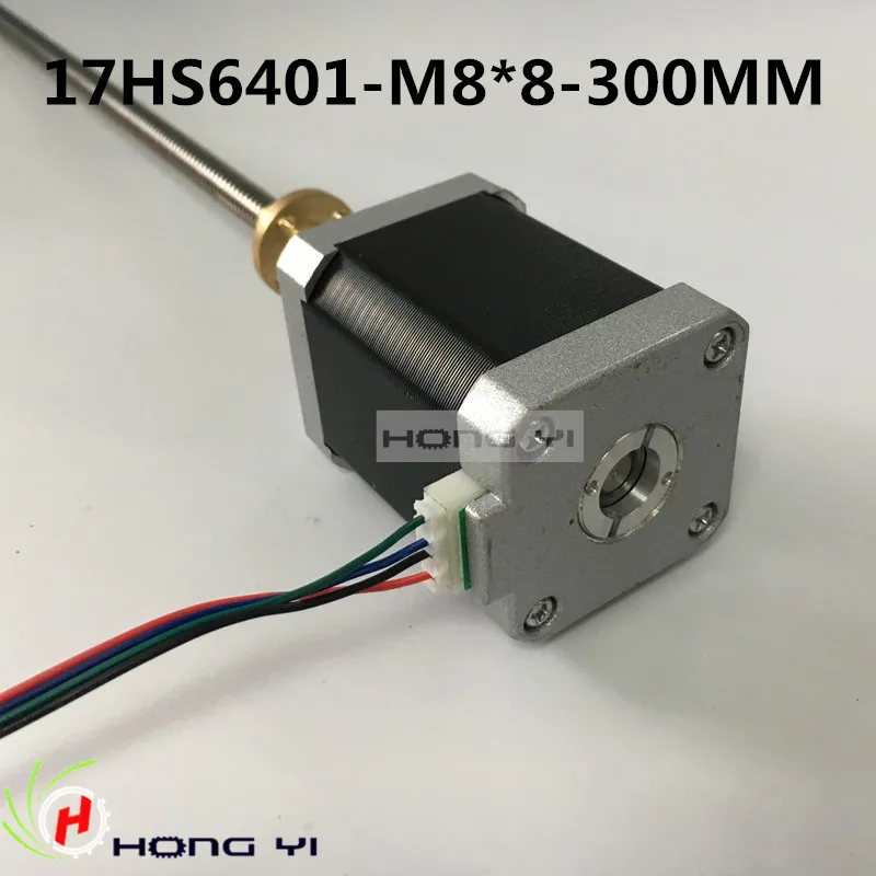 nema17 stepper motor 2-phase hybrid(1.7A, 0.73NM, 60mm, 4-wire) 17HS6401-M8*8-300MM with Copper nut lead 8mm for 3D printer
nema17 stepper motor 2-phase hybrid(1.7A, 0.73NM, 60mm, 4-wire) 17HS6401-M8*8-300MM with Copper nut lead 8mm for 3D printer