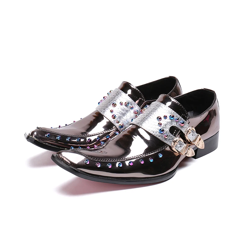 Bright Surface slip-on Rivets Double buckle oxfords NEW STYLE wedding shoes fashion square toe Business casual dress shoes
Bright Surface slip-on Rivets Double buckle oxfords NEW STYLE wedding shoes fashion square toe Business casual dress shoes