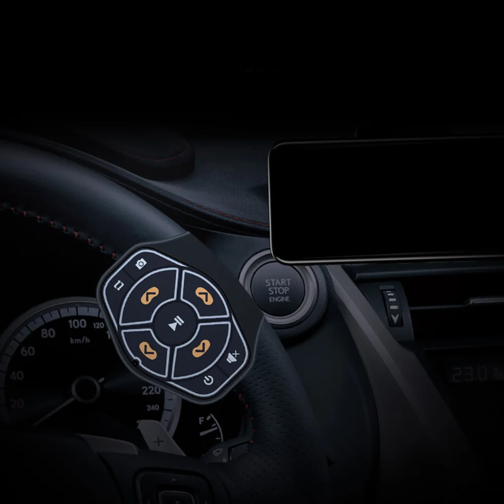 Wireless Bluetooth 4.0 Media Button Car Steering Wheel Remote Control for Android 4.3+ iOS 7.0+ smart mobile phones
Wireless Bluetooth 4.0 Media Button Car Steering Wheel Remote Control for Android 4.3+ iOS 7.0+ smart mobile phones