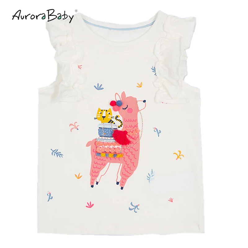 New Summer Baby Girls Cat&Deer embroidery T-shirt Girls Cartoon Printing Lace Sleeveless Pure Cotton Tee Tops Kids Clothes 1-6Y
New Summer Baby Girls Cat&Deer embroidery T-shirt Girls Cartoon Printing Lace Sleeveless Pure Cotton Tee Tops Kids Clothes 1-6Y