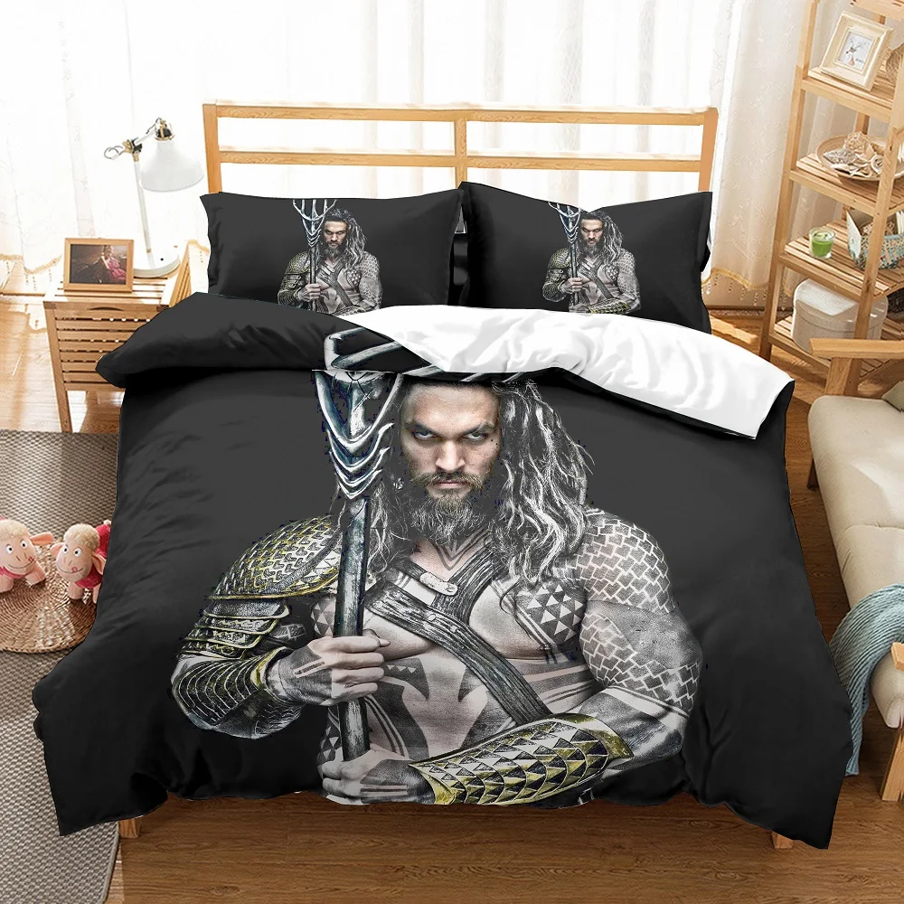 3 Piece Black Microfiber Aquaman Bedding Set 3D Printed Duvet Cover Set 3PCS with 2 Pillowcase Fashion Boys Home Bed Linen Set
3 Piece Black Microfiber Aquaman Bedding Set 3D Printed Duvet Cover Set 3PCS with 2 Pillowcase Fashion Boys Home Bed Linen Set