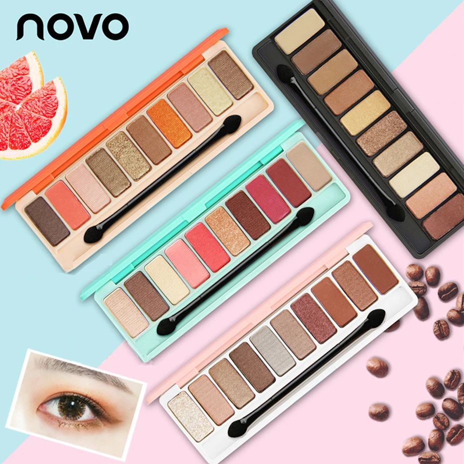 NOVO Fashion eyeshadow palette 10Colors Matte EyeShadow naked palette Glitter eye shadow MakeUp Nude MakeUp Set Korea Cosmetics
NOVO Fashion eyeshadow palette 10Colors Matte EyeShadow naked palette Glitter eye shadow MakeUp Nude MakeUp Set Korea Cosmetics