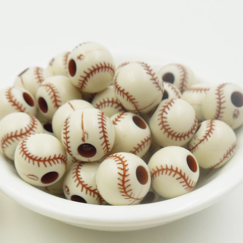 25PCs 12mm,hole Size (4mm), baseball Relief Acrylic round loose beads Making necklace bracelet diy jewelry charm Beads
25PCs 12mm,hole Size (4mm), baseball Relief Acrylic round loose beads Making necklace bracelet diy jewelry charm Beads