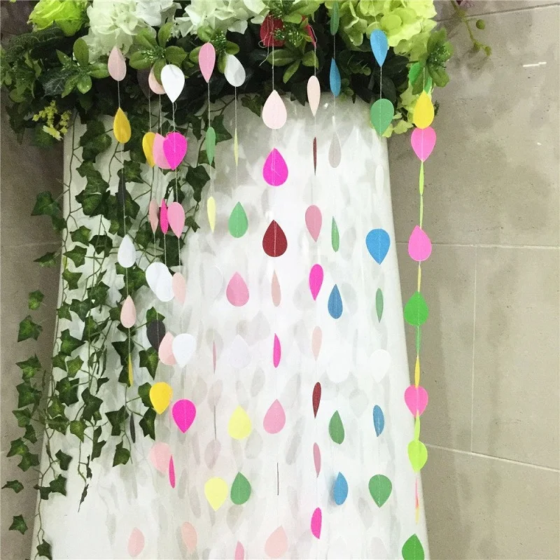 1set 2m Multicolor Raindrop Paper Garland Heart Kids Baby Shower Birthday Party Banner Supplies Wedding Event Home Decoration
1set 2m Multicolor Raindrop Paper Garland Heart Kids Baby Shower Birthday Party Banner Supplies Wedding Event Home Decoration