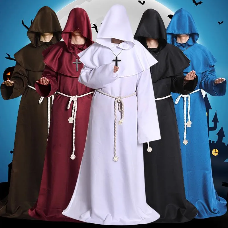 Medieval Monk Cowl Robe Set Wizard Friar Priest Halloween Fancy Cosplay Holiday Party Costume with Hat
Medieval Monk Cowl Robe Set Wizard Friar Priest Halloween Fancy Cosplay Holiday Party Costume with Hat