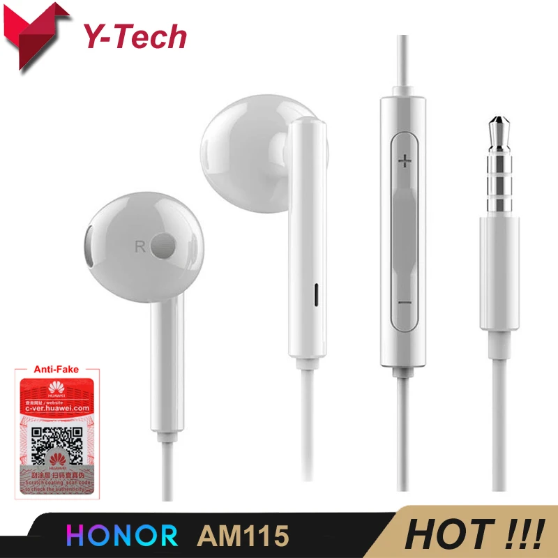 Huawei Honor AM115 Headset 3.5mm In-Ear Earphone with Remote and Microphone Wire Control Headset For Honor 9 Lite
Huawei Honor AM115 Headset 3.5mm In-Ear Earphone with Remote and Microphone Wire Control Headset For Honor 9 Lite