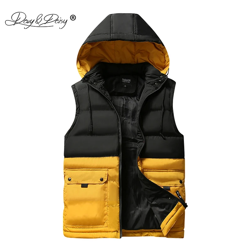 DAVYDAISY 2019 Men Warm Vest Hooded Winter Tank Tops Male Autumn Vest Man Sleeveless Jacket Casual Spliced Waistcoat JK108
DAVYDAISY 2019 Men Warm Vest Hooded Winter Tank Tops Male Autumn Vest Man Sleeveless Jacket Casual Spliced Waistcoat JK108