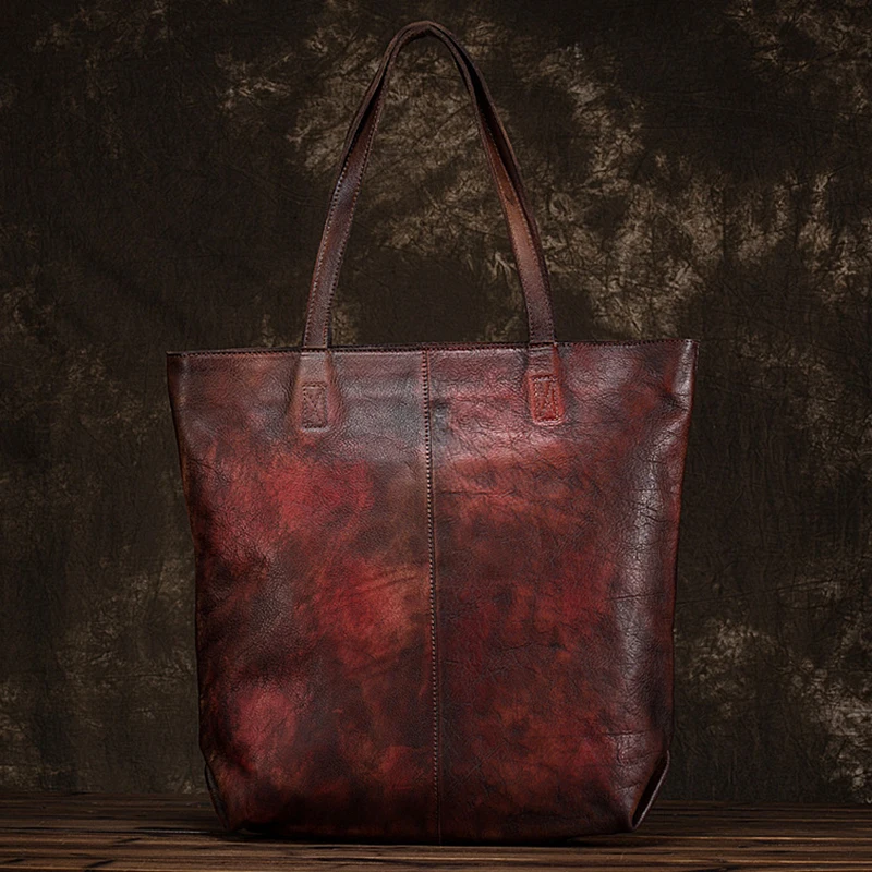 Women Real Cowhide Shopping Bag Vintage Brush Color Top Handle Shoulder Bags Leisure Large Capacity Genuine Leather Tote Handbag
Women Real Cowhide Shopping Bag Vintage Brush Color Top Handle Shoulder Bags Leisure Large Capacity Genuine Leather Tote Handbag