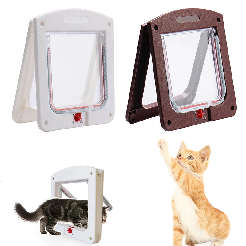 Home Pet Supplies 4 Way Lockable Dog Door Security Flap Doors Plastic Animal Training Small Pet Cat Entering Gate For Kittens
Home Pet Supplies 4 Way Lockable Dog Door Security Flap Doors Plastic Animal Training Small Pet Cat Entering Gate For Kittens