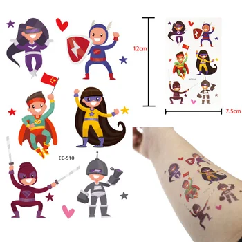 Cute Superman Children Temporary Ninja Tattoo Sticker Waterproof Fashion Fake Body Art Tattoos 12X7.5cm Kids Face Tatoo
Cute Superman Children Temporary Ninja Tattoo Sticker Waterproof Fashion Fake Body Art Tattoos 12X7.5cm Kids Face Tatoo