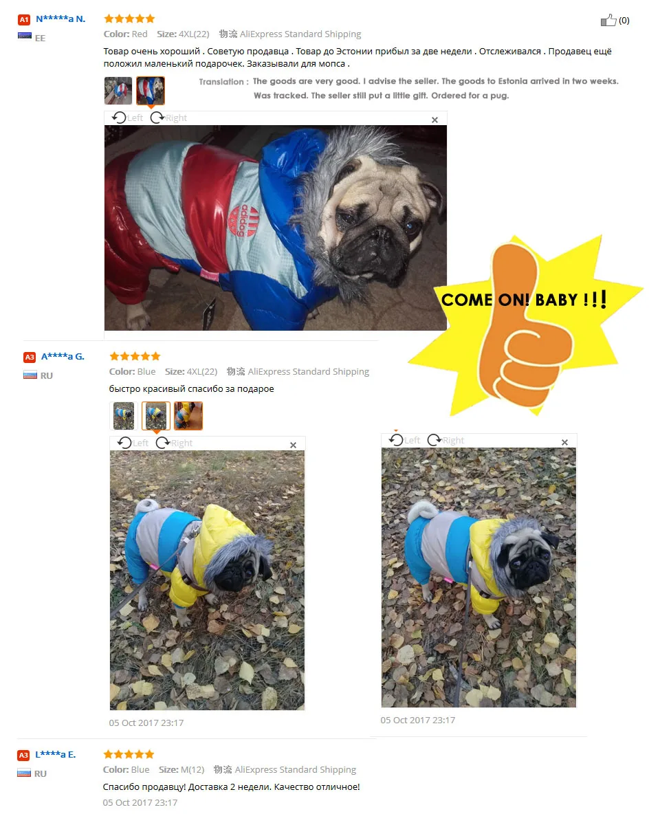 adidog New Winter Pet dog Clothes for Small Medium Dog Pet clothing Coat hoodies Waterproof Super Warm Jacket Snow chihuahua for Winter 888