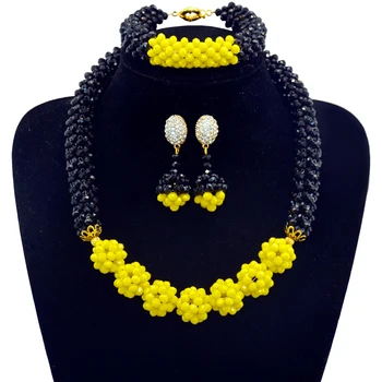 Black Yellow Nigerian Wedding African Bridal Jewelry Sets One Row African Beads Jewelry Set Fashion Gift Necklace Free Shipping
Black Yellow Nigerian Wedding African Bridal Jewelry Sets One Row African Beads Jewelry Set Fashion Gift Necklace Free Shipping