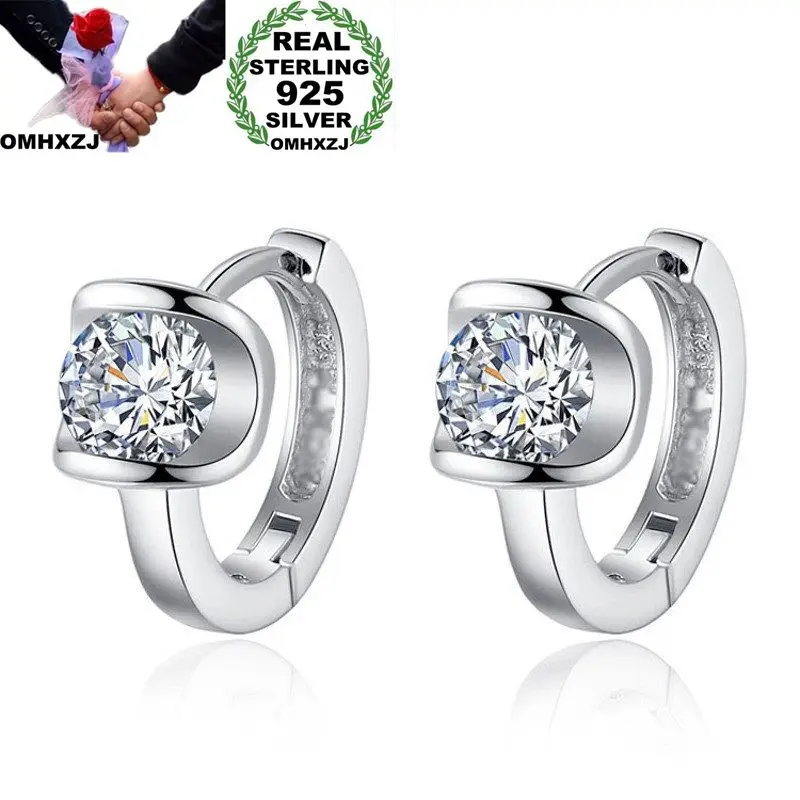 OMHXZJ Wholesale European Fashion Woman Girl Party Wedding Gift Round White AAA Zircon S925 Sterling Silver Hoop Earrings EA444
OMHXZJ Wholesale European Fashion Woman Girl Party Wedding Gift Round White AAA Zircon S925 Sterling Silver Hoop Earrings EA444