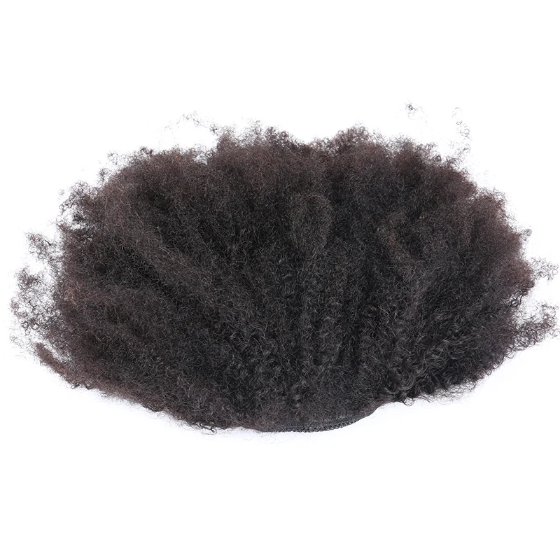 Бразильские кудрявые волосы 4B 4C конский хвост на клипсах человеческие для