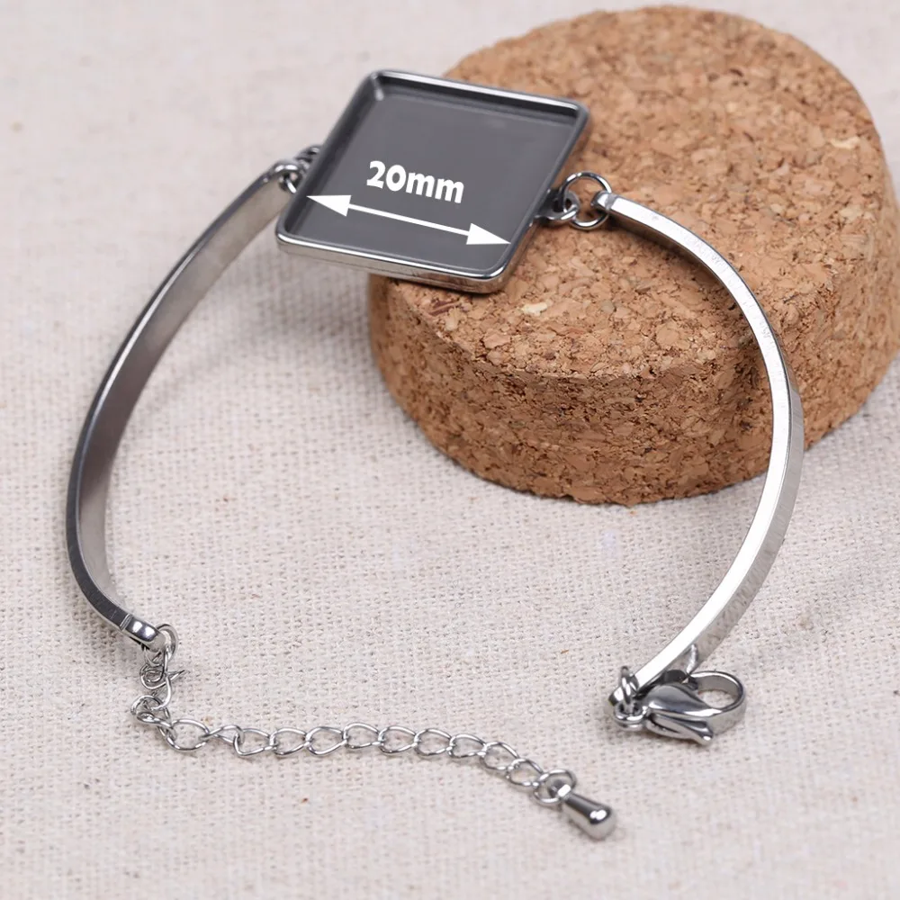 onwear 5pcs stainless steel square cabochon bracelet blanks 20mm dia base settings diy bracelets material for jewelry making
onwear 5pcs stainless steel square cabochon bracelet blanks 20mm dia base settings diy bracelets material for jewelry making