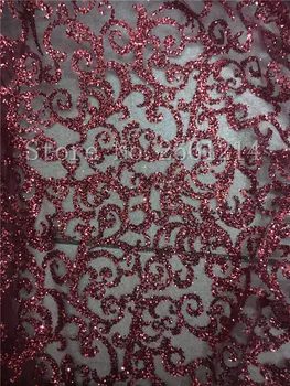 Nark red color glued glitter african tulle mesh fabric BZL-91416 with glitter sequins glued for party dress
Nark red color glued glitter african tulle mesh fabric BZL-91416 with glitter sequins glued for party dress