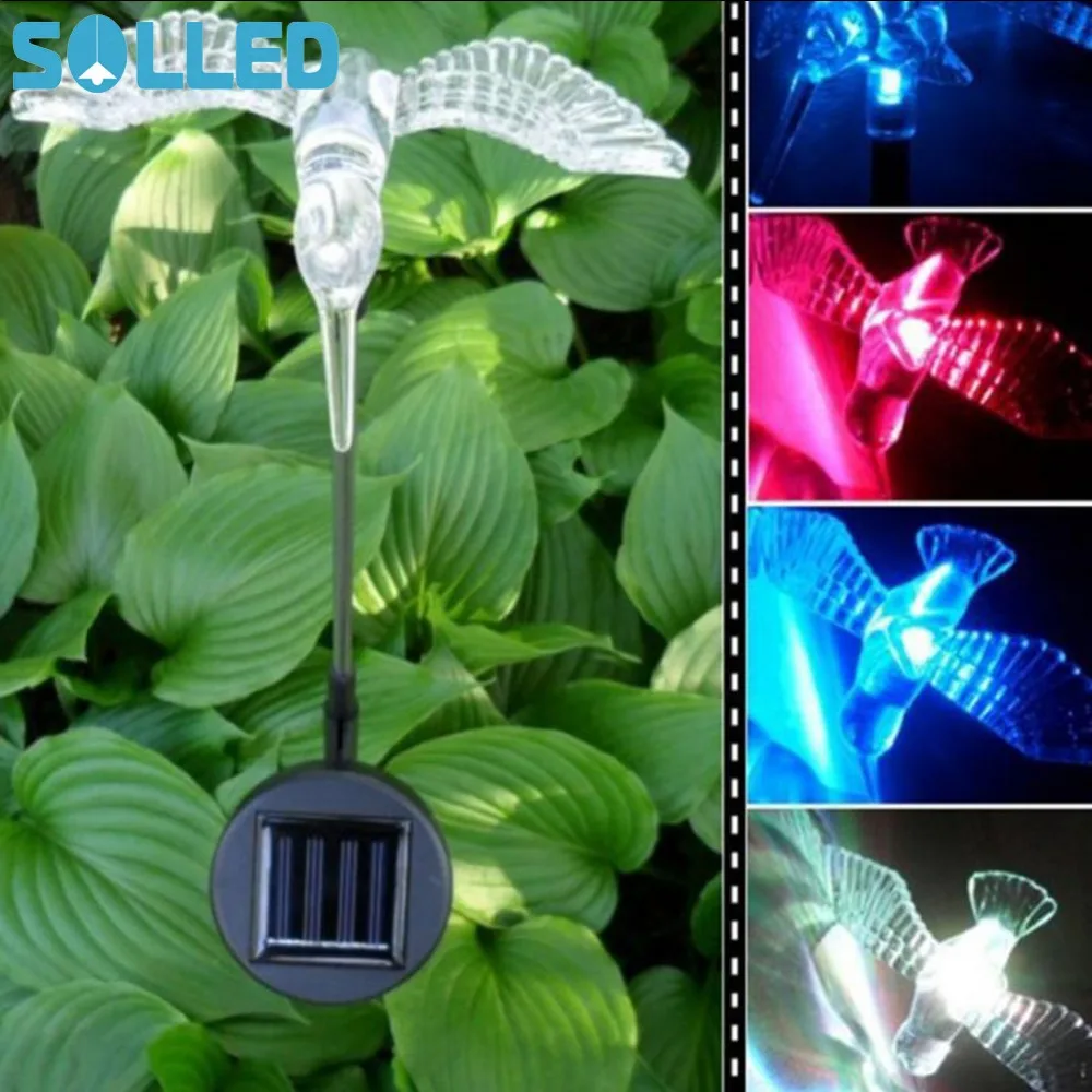 SOLLED Color Changing LED Solar Lights Waterproof Outdoor Bird Lawn Lamps Solar Powered LED Path Light For Garden Yard
SOLLED Color Changing LED Solar Lights Waterproof Outdoor Bird Lawn Lamps Solar Powered LED Path Light For Garden Yard