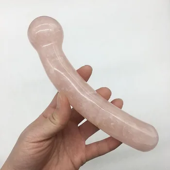 MJP Natural rock gemstone crystal stone carved bent wand circle head crystal stone massager
MJP Natural rock gemstone crystal stone carved bent wand circle head crystal stone massager