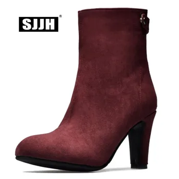 SJJH Women Flock Ankle Martin Boots with Round Toe Chunky Zipper Short Boots Buckle Fashion Casual Working Shoes Large Size Q480
SJJH Women Flock Ankle Martin Boots with Round Toe Chunky Zipper Short Boots Buckle Fashion Casual Working Shoes Large Size Q480