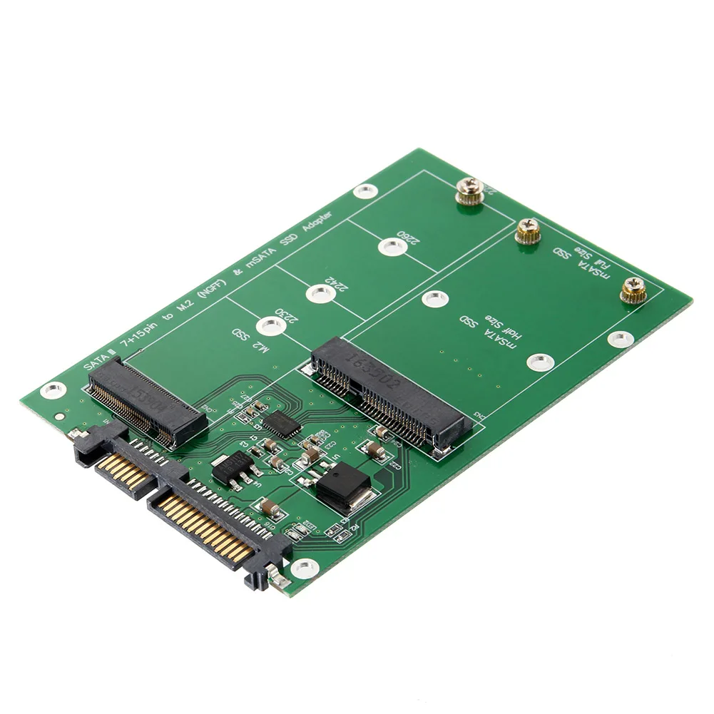 New 2 In 1 M.2 NGFF/MSATA Multiple Sized D to SATA 3.0 Adapter Converter Card Q99 DJA99
New 2 In 1 M.2 NGFF/MSATA Multiple Sized D to SATA 3.0 Adapter Converter Card Q99 DJA99