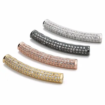 2pcs/lot Copper CZ Zircon Bending Tube Fit 2mm Leather Cord Bracelet Necklace Hair Accessories Spacer Beads for Jewelry Makings
2pcs/lot Copper CZ Zircon Bending Tube Fit 2mm Leather Cord Bracelet Necklace Hair Accessories Spacer Beads for Jewelry Makings