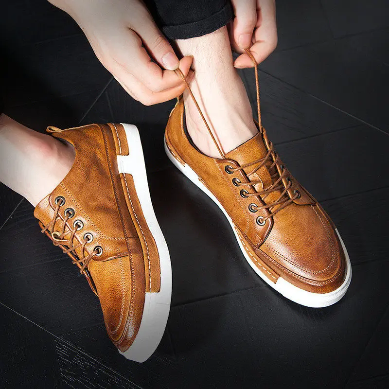 2019 Autumn Casual Shoes Men Fashion Handmade Vintage Shoes Luxury Brown Brand Male Shoes Leather Men's Leisure Shoes XX-206
2019 Autumn Casual Shoes Men Fashion Handmade Vintage Shoes Luxury Brown Brand Male Shoes Leather Men's Leisure Shoes XX-206