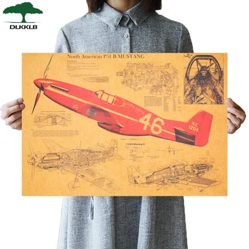 DLKKLB Mustang Fighter Structural Vintage Retro Poster Design Drawings Bar Cafe Kraft Paper Mural Decoration Wall Sticker
DLKKLB Mustang Fighter Structural Vintage Retro Poster Design Drawings Bar Cafe Kraft Paper Mural Decoration Wall Sticker