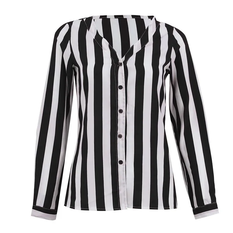 Trendy Women Blouse Long Sleeve V-Neck Striped Summer Autumn Casual Shirts Button casual Polyester Blouses one pieces
Trendy Women Blouse Long Sleeve V-Neck Striped Summer Autumn Casual Shirts Button casual Polyester Blouses one pieces