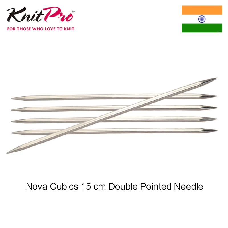 Knitpro Nova Cubics 15 cm Double Pointed Metal Knitting Needle