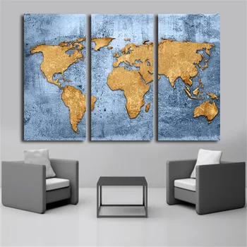 Hot sell 3 panels world map canvas paintings oil paintings drawing printing poster of sofa background wall decals
Hot sell 3 panels world map canvas paintings oil paintings drawing printing poster of sofa background wall decals