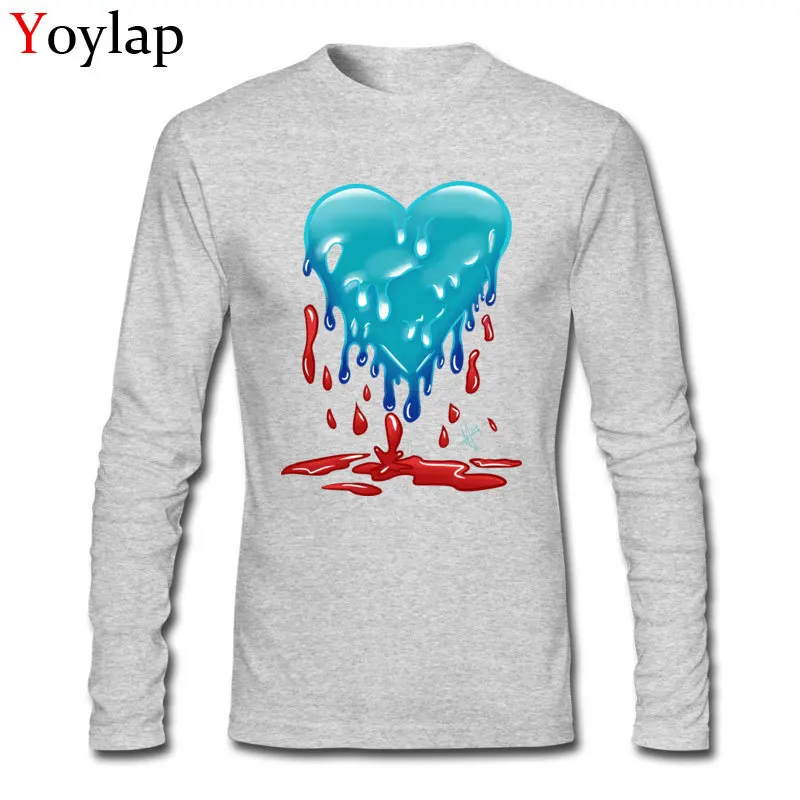 Unique T Shirt Designer O Neck metaBLEED Channel Emote 100% Cotton Boy Tops T Shirt Crazy Long Sleeve Tee Shirt Top Quality metaBLEED Channel Emote grey