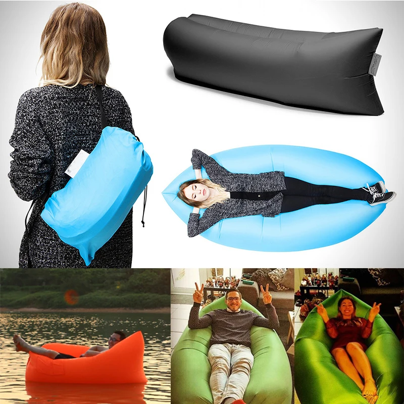 Image 2016 New 6 Colors Inflatable Sofa Outdoor Sleep Relaxation Air Sofa Folding High Quality Water proof Folding Inflatable Sofa