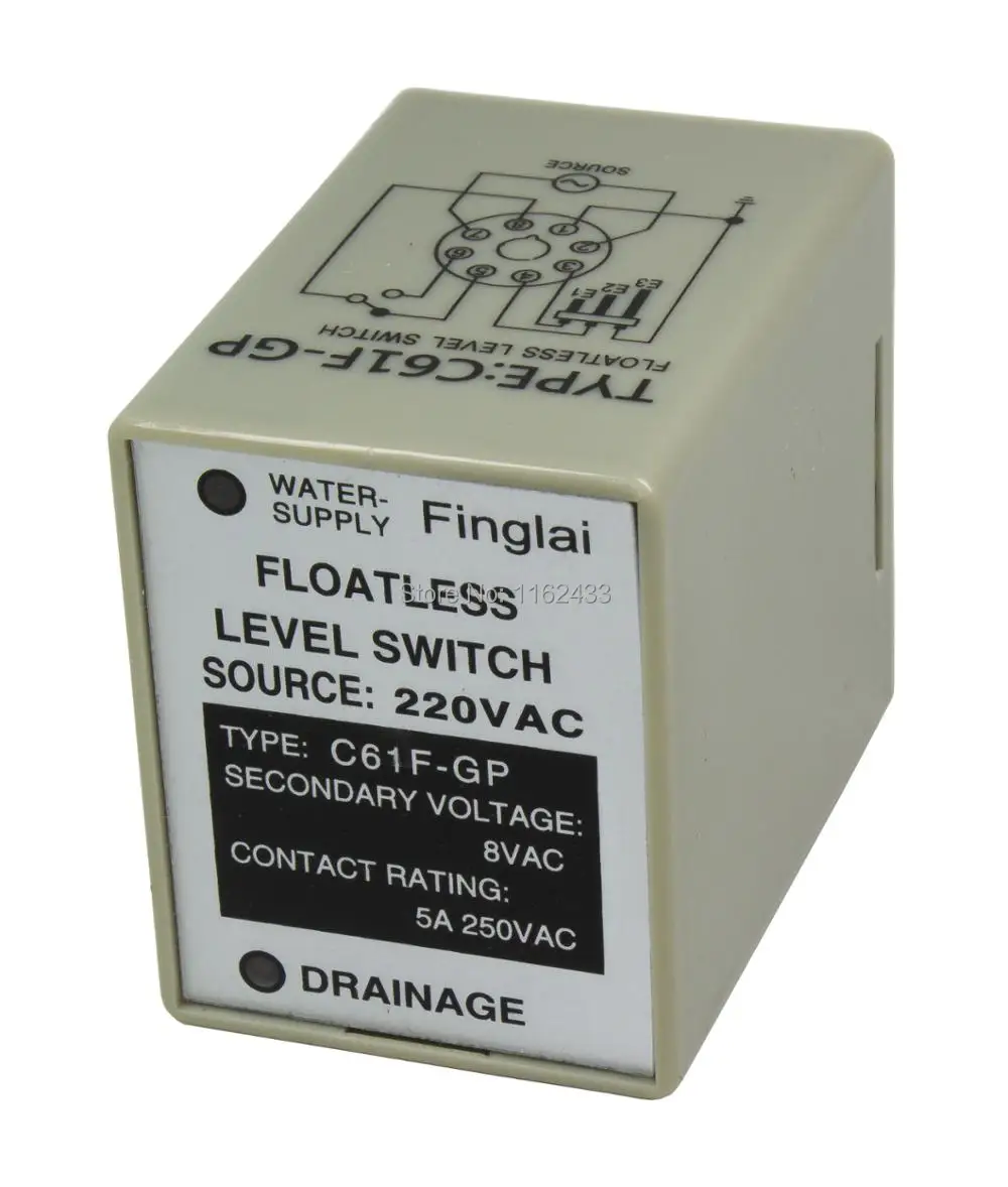 C61F-GP AC 220V floatless level switch / relay water 220VAC level controller / pump automatic switch
C61F-GP AC 220V floatless level switch / relay water 220VAC level controller / pump automatic switch
