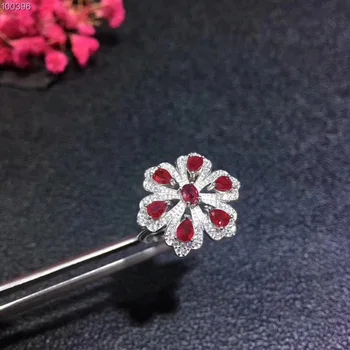 Flower Ring Natural ruby ring Free shipping Natural and real ruby 925 sterling silver 3*4mm 7pcs gemstone
Flower Ring Natural ruby ring Free shipping Natural and real ruby 925 sterling silver 3*4mm 7pcs gemstone