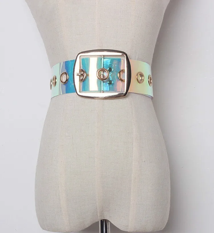 2018 Early Spring New Pattern Fashion Hologram Rainbow Square Buckle Women's Belt Clear Belt Sexy Costumes
2018 Early Spring New Pattern Fashion Hologram Rainbow Square Buckle Women's Belt Clear Belt Sexy Costumes