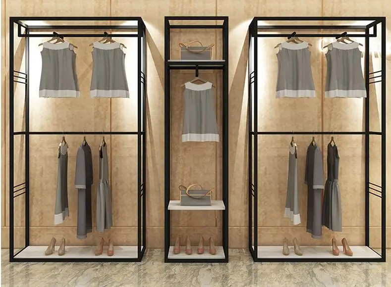 Iron solid wood double-layer Textile Gondola clothing store rack display rack floor-to-floor combination front side rack women's
Iron solid wood double-layer Textile Gondola clothing store rack display rack floor-to-floor combination front side rack women's