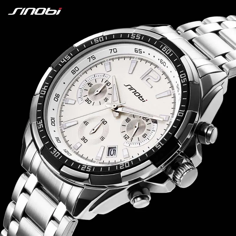 SINOBI Top Luxury Brand Men Sport Watches Men's Quartz Clock Man Stainless Steel Army Military Wrist Watch Relogio Masculino
SINOBI Top Luxury Brand Men Sport Watches Men's Quartz Clock Man Stainless Steel Army Military Wrist Watch Relogio Masculino