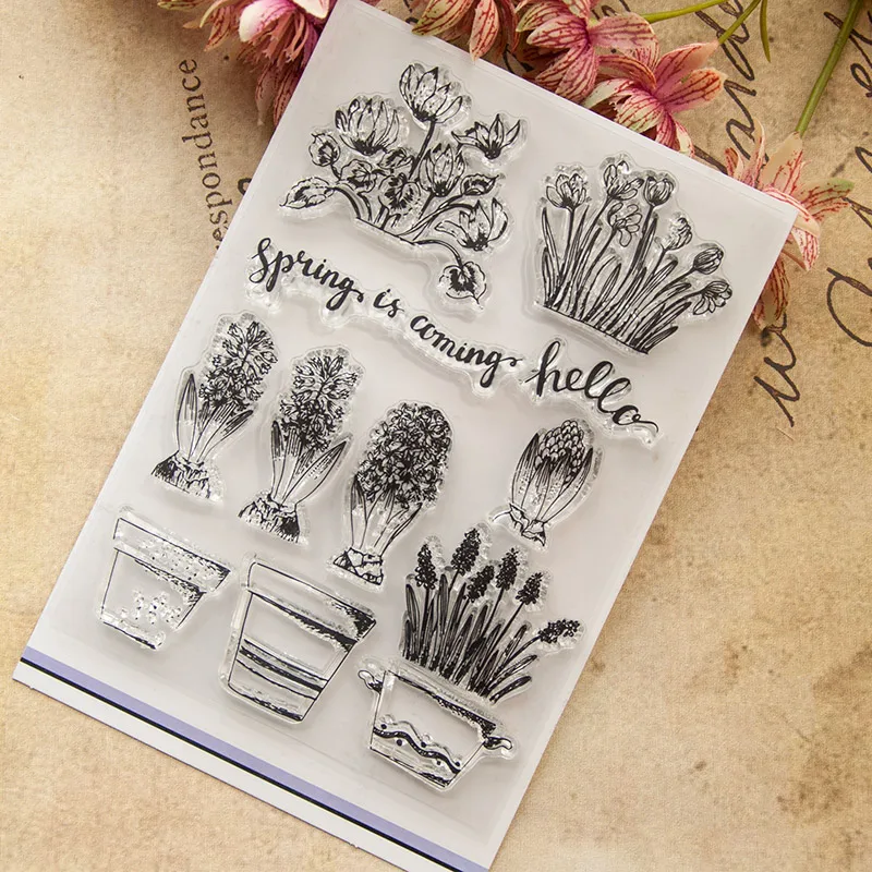 2018 New Spring is Coming Flowers Transparent Clear Silicone Stamp for Seal DIY Scrapbooking Photo Album Decorative Clear Stamp
2018 New Spring is Coming Flowers Transparent Clear Silicone Stamp for Seal DIY Scrapbooking Photo Album Decorative Clear Stamp
